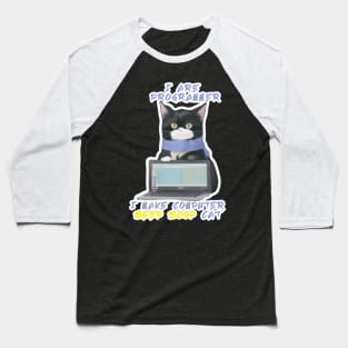 I are programmer i make computer beep boop Cat Baseball T-Shirt